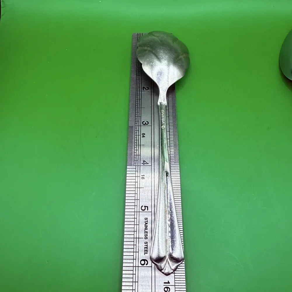 Oneida Juilliard Cube Set 5 Serving Forks Spoons Stainless Flatware Replacement